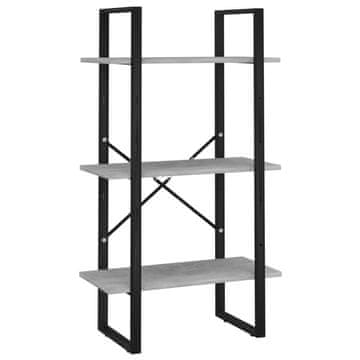 Vidaxl Regal s policami betonsko siv 60x30x105 cm iverna plošča
