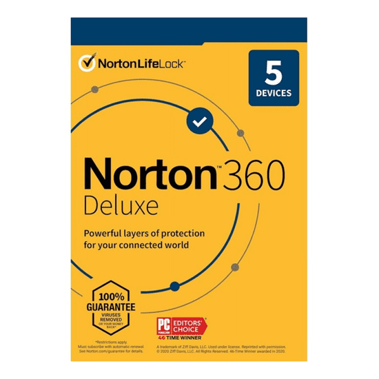 Norton Security 360 Deluxe, 1-leto, 5 PC, ESD licenca (kartica)