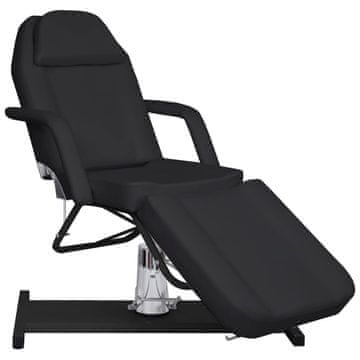 Vidaxl Masažna miza črna 180x62x(87-112) cm