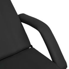 Greatstore Masažna miza črna 180x62x(87-112) cm