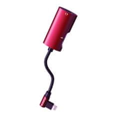 Kaku KSC-377 4in1 adapter lightning / 3.5mm mini jack, rdeča