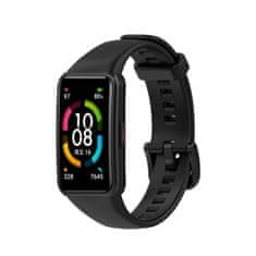 BStrap Silicone pašček za Honor Band 6 / Huawei Band 6, black