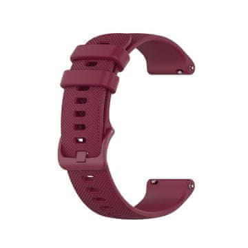BStrap Silicone Land pašček za Garmin Vivoactive 4s, vine red