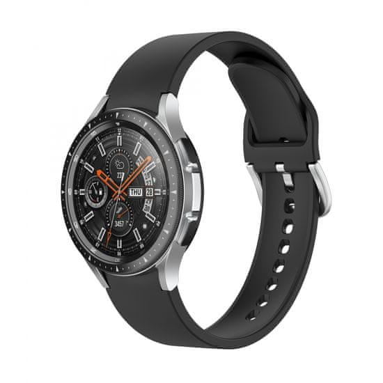 BStrap Silicone pašček za Samsung Galaxy Watch 4 / 5 / 5 Pro / 6, black