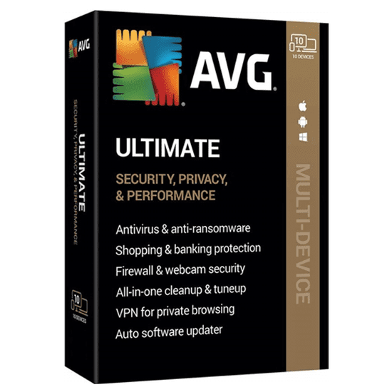 AVG Ultimate 2023, 10 PC, 1 leto, ESD licenca (kartica)
