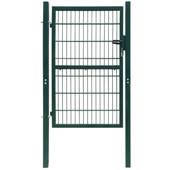 Vidaxl 2D ograjna vrata (enojna) zelena 106x170 cm