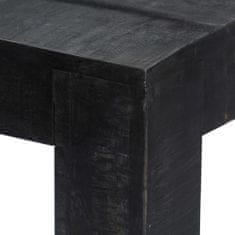 shumee Jedilna miza trden mangov les 118x60x76 cm črna