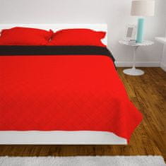 Vidaxl 131553 Double-sided Quilted Bedspread Red and Black 220x240 cm