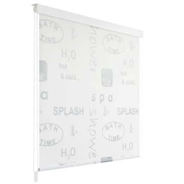 Vidaxl Rolo senčilo za tuš 120x240 cm z napisi