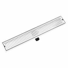 Vidaxl Kanaleta za tuš z režami 83x14 cm nerjaveče jeklo