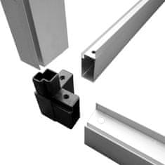 Vidaxl Rastlinjak okrepljeni aluminij 10,53 m2