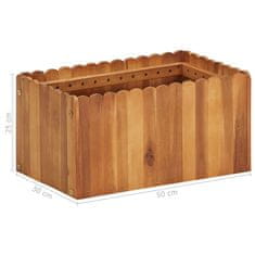 Greatstore Visoka greda 50x30x25 cm trden akacijev les