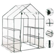 Vidaxl Rastlinjak z 8 policami 143x143x195 cm