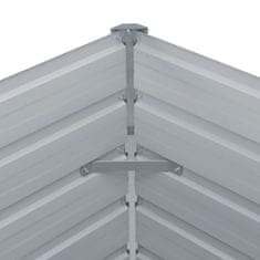 Vidaxl Dvignjeno cvetlično korito 100x100x45 cm pocinkano jeklo zeleno