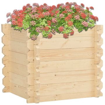 Vidaxl Visoka greda 42 mm 100x100x87,8 cm trden smrekov les