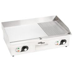 Vidaxl Električna plošča iz nerjavečega jekla 4400 W 71x43x24 cm