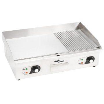 Vidaxl Električna plošča iz nerjavečega jekla 4400 W 71x43x24 cm