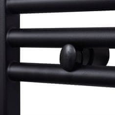 Vidaxl Kopalniški cevni radiator za centralno ogrevanje raven 500x1424 mm črn