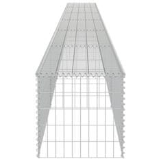 Vidaxl Gabionska stena s pokrovi iz pocinkanega jekla 900x50x50 cm