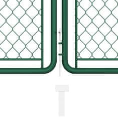 Vidaxl Vrtna vrata jeklena 75x495 cm zelena