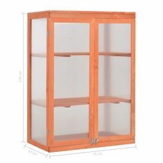 Vidaxl Rastlinjak iz lesa 75x47x109 cm