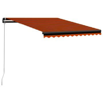 Vidaxl Ročno zložljiva tenda 300x250 cm oranžna in rjava