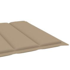 Vidaxl Blazina za ležalnik bež 200x70x3 cm oxford tkanina