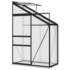 Vidaxl Rastlinjak antraciten iz aluminija 1,44 m³
