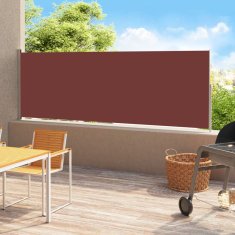 shumee Zložljiva stranska tenda za teraso 200x500 cm rjava