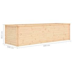 Vidaxl Visoka greda 300x100x80,5 cm borovina 19 mm