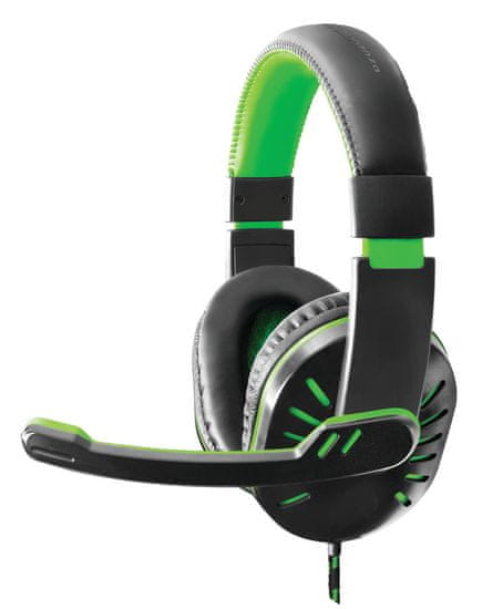 Esperanza EGH330G Slušalke z mikrofonom za igričarje Crow green