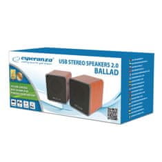 slomart Esperanza BALLAD stereo zvočniki 2.0, USB