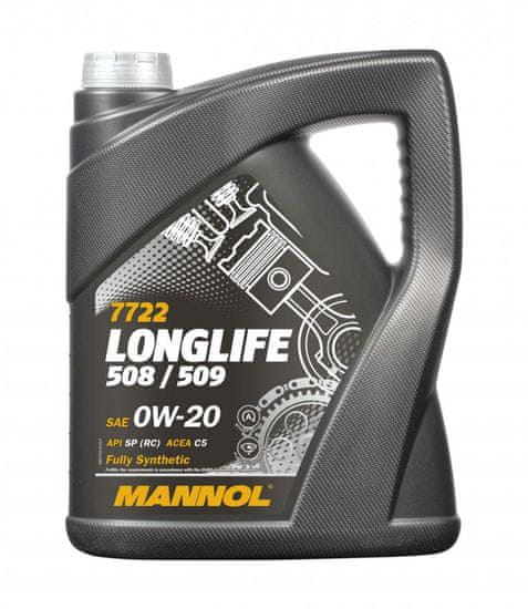 Mannol motorno olje Longlife 508/509, 0W-20, 5 l