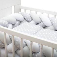 NEW BABY 2-delna posteljnina 90/120 cm siva s pikami