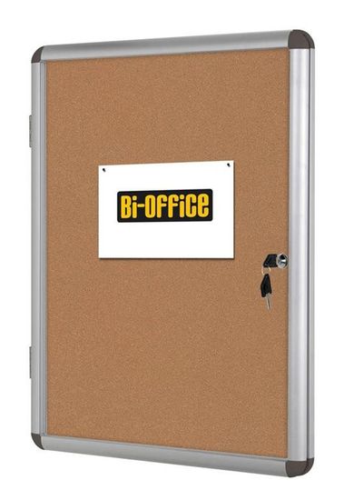 Bi-Office Bi-Office Oglasna omarica s ključem 12 x A4 pluta 981 x 940 mm