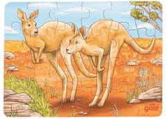 Goki Lesena sestavljanka Avstralske živali: kenguruji 24 kosov