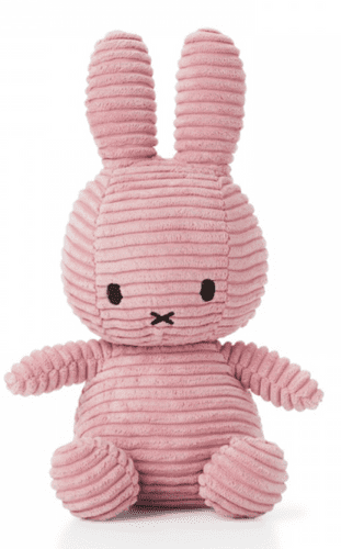 BON-TON-TOYS Miffy Corduroy zajček mehka igrača, 33 cm, roza