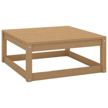 Vidaxl Vrtni stolček za noge 70x70x30 cm medeno rjava trdna borovina