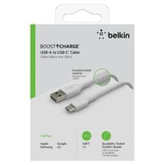 Belkin Boost Charge kabel, USB-C v USB-A, bel, 2 m