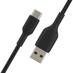 Belkin Boost Charge kabel, USB-C v USB-A, črn, 2 m