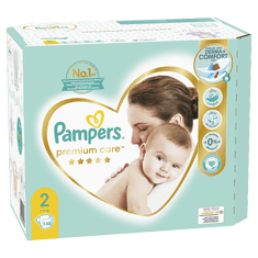 Pampers Premium Care plenice, vel. 2, 4 kg–8 kg, 148 kosov