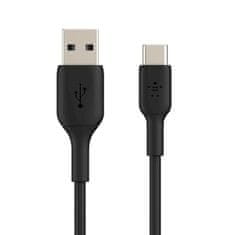 Belkin Boost Charge kabel, USB-A v USB-C, črn, 2 m