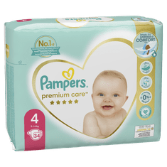 Pampers Premium Care plenice, vel. 4, 9 kg–14 kg, 34 kosov