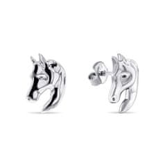 Brilio Silver Dizajnerski komplet srebrnega nakita Horse SET209W (obesek, uhani)