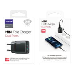 Joyroom Mini Fast Charger polnilnik 2x USB 2.4A 12W, črna