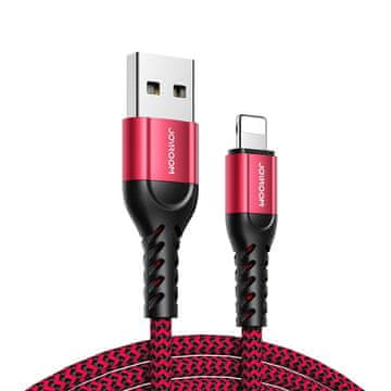Joyroom N10 3x kabel USB / Lightning 0.25m + 1.2m + 2m, rdeča