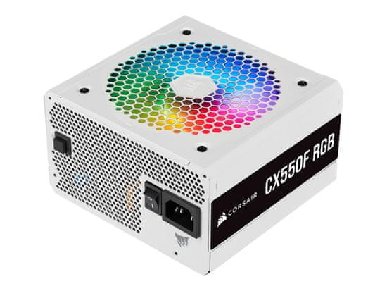 Corsair CX Series CX550F RGB White modularni napajalnik, 550 W, 80 PLUS Bronze (CP-9020225-EU)