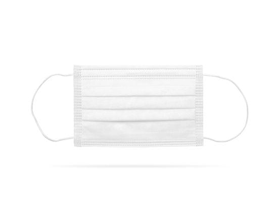 Otroška higienska maska za usta in nos, bela, 3-slojna, za enkratno uporabo, z žico, 10 kosov