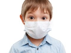 Otroška higienska maska za usta in nos, bela, 3-slojna, za enkratno uporabo, z žico, 10 kosov