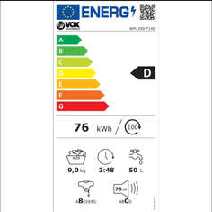 VOX electronics pralni stroj WM 1290-T14D